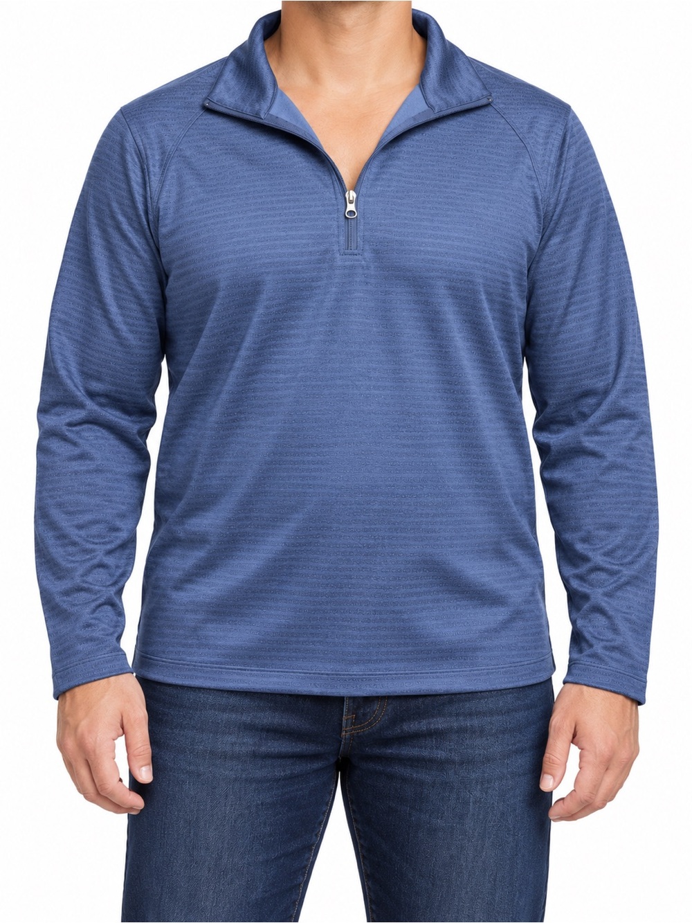 Port Authority Men’s Blue Quarter-Zip Pullover | Size Large